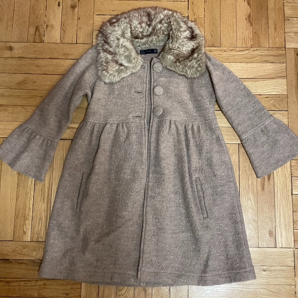 light brown Bowknot coat